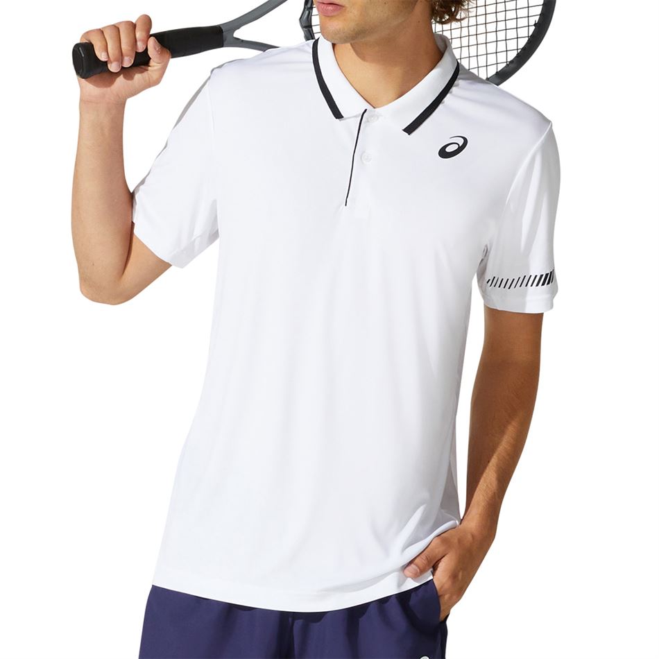 חולצת טניס אסיקס COURT M POLO SHIRT WHITE